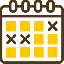 Calendário da fase Organizar
